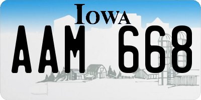 IA license plate AAM668