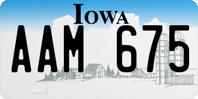 IA license plate AAM675