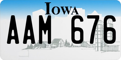 IA license plate AAM676