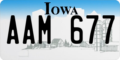 IA license plate AAM677