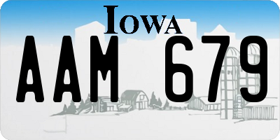 IA license plate AAM679