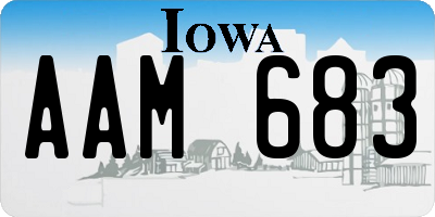 IA license plate AAM683