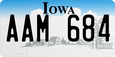 IA license plate AAM684