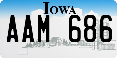 IA license plate AAM686