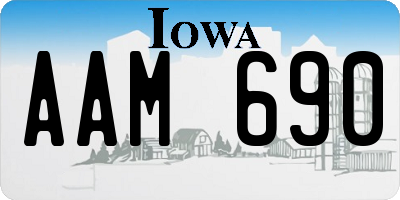 IA license plate AAM690