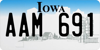 IA license plate AAM691