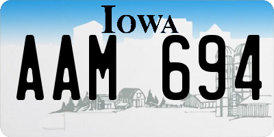 IA license plate AAM694