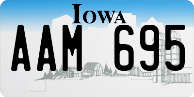 IA license plate AAM695