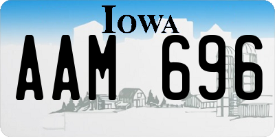 IA license plate AAM696