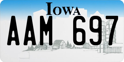IA license plate AAM697
