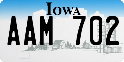 IA license plate AAM702