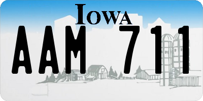 IA license plate AAM711