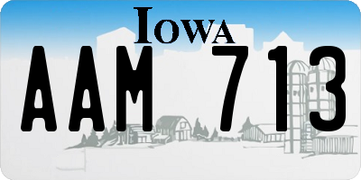 IA license plate AAM713