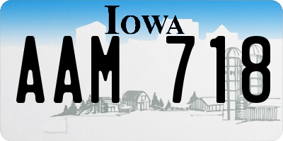 IA license plate AAM718