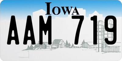 IA license plate AAM719