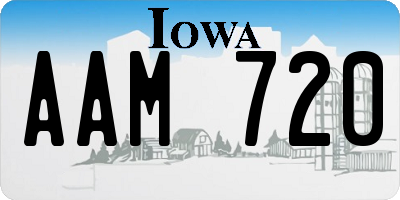 IA license plate AAM720