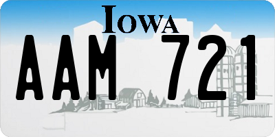 IA license plate AAM721