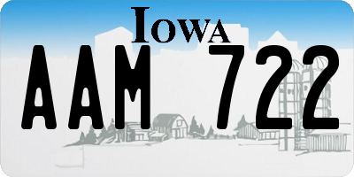 IA license plate AAM722