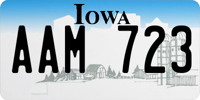 IA license plate AAM723