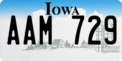 IA license plate AAM729
