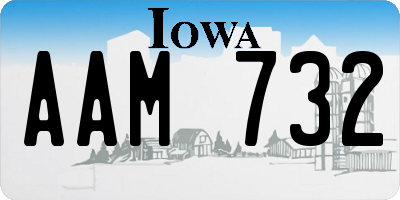 IA license plate AAM732