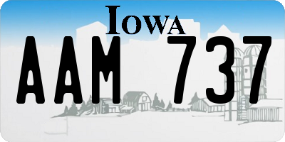 IA license plate AAM737
