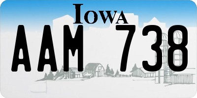 IA license plate AAM738