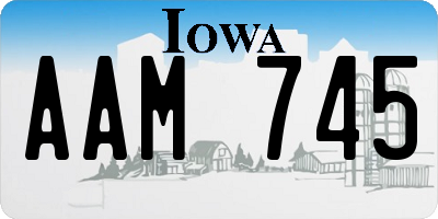 IA license plate AAM745