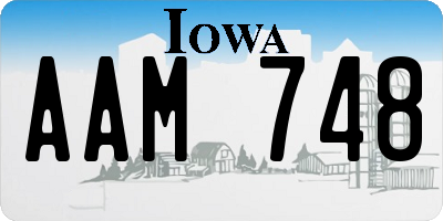 IA license plate AAM748