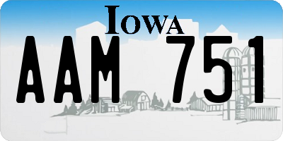 IA license plate AAM751