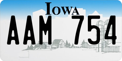 IA license plate AAM754