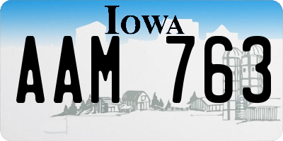 IA license plate AAM763