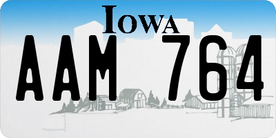 IA license plate AAM764