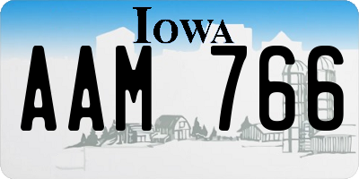 IA license plate AAM766