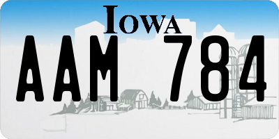 IA license plate AAM784