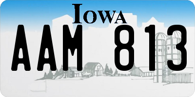 IA license plate AAM813