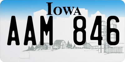 IA license plate AAM846