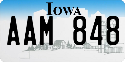 IA license plate AAM848