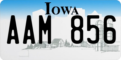 IA license plate AAM856