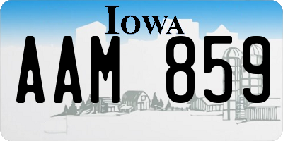 IA license plate AAM859