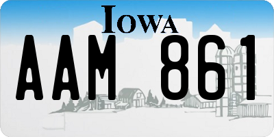 IA license plate AAM861