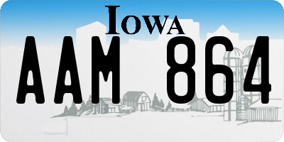 IA license plate AAM864