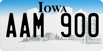 IA license plate AAM900