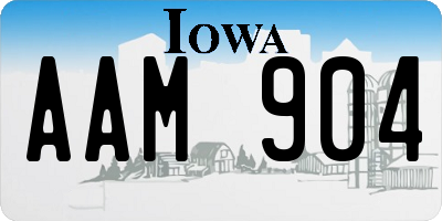 IA license plate AAM904