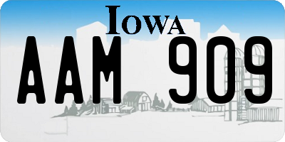 IA license plate AAM909