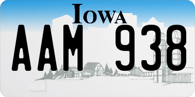 IA license plate AAM938