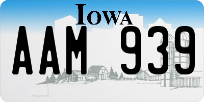 IA license plate AAM939