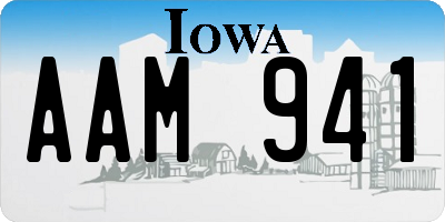 IA license plate AAM941