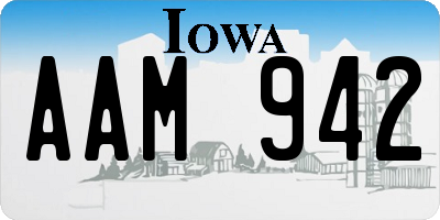 IA license plate AAM942