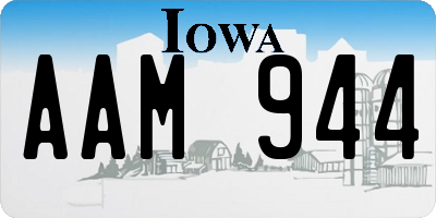 IA license plate AAM944